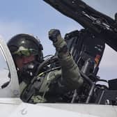 A pilot shows it's all systems go for the historic flypast. © UK MOD Crown Copyright 2022
