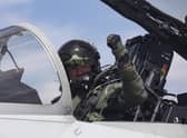 A pilot shows it's all systems go for the historic flypast. © UK MOD Crown Copyright 2022
