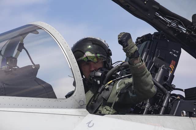 A pilot shows it's all systems go for the historic flypast. © UK MOD Crown Copyright 2022