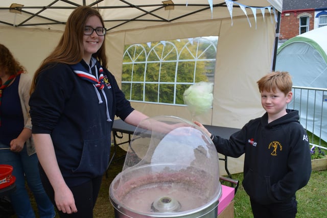 The Scout group did a roaring trade on their candy floss stand