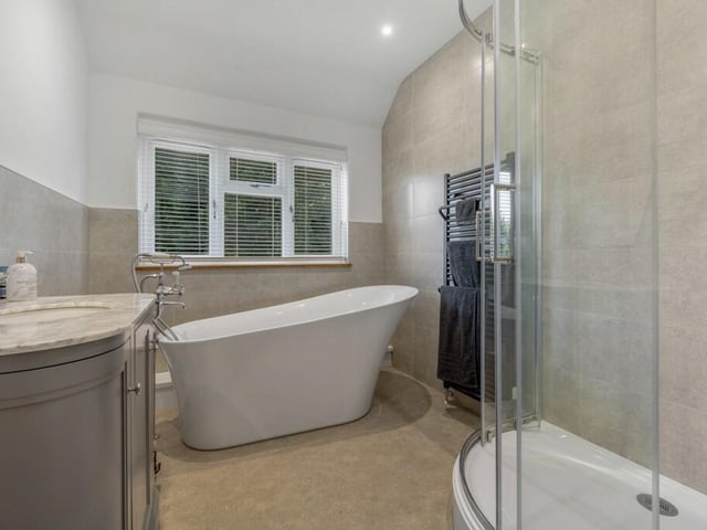 The bathroom.