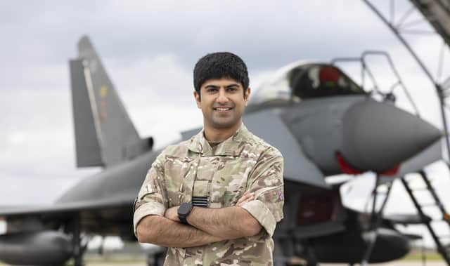 FLt Lt Joshrun Mann Officer Commanding Trials and Modifications Team at 41 Sqn is running the London Marathon for SSAFA
