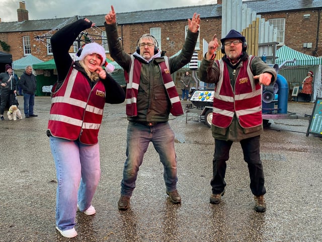 Emillia Zirker, Simon Hollingworth and Bruce Knight from Different Lights cut some moves dancing to the Silent Disco.