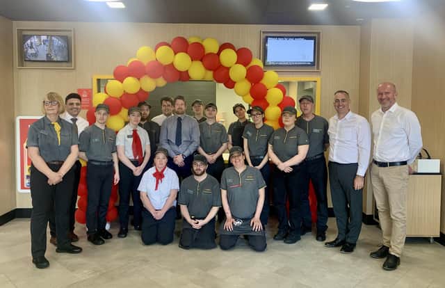 Staff at the new McDonald's restaurant in Skegness.