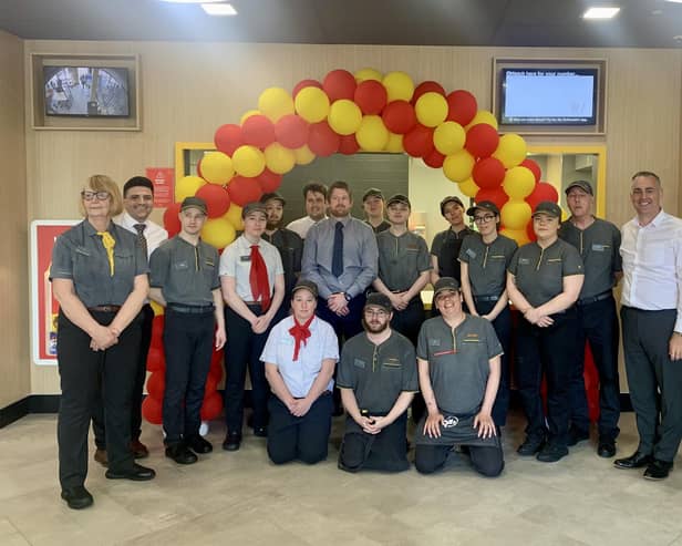 Staff at the new McDonald's restaurant in Skegness.