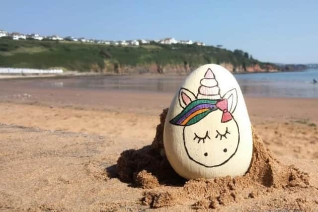 One of Lily's pebbles in Devon.