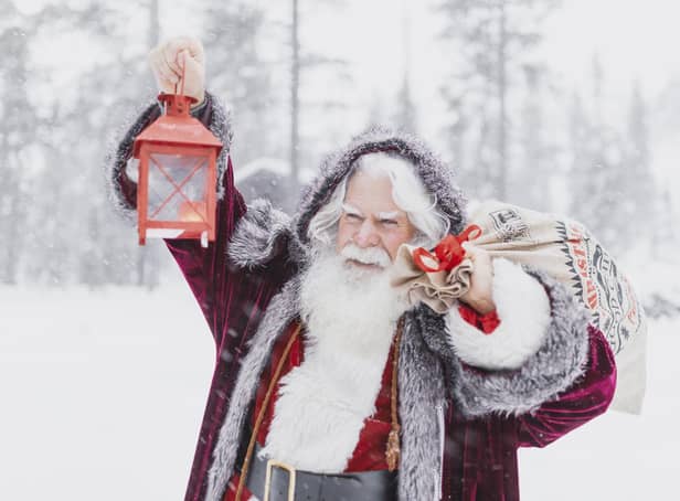 Santa arrives with his gifts (photo: Tiina Törmänen)