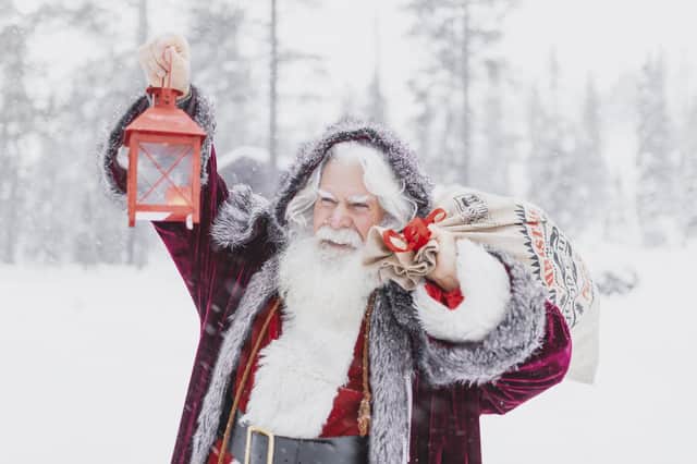 Santa arrives with his gifts (photo: Tiina Törmänen/Canterbury Travel)