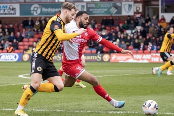 Boston United picked up an impressive point at Kidderminster Harriers. Pic Chris Bray.