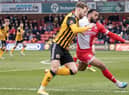 Boston United picked up an impressive point at Kidderminster Harriers. Pic Chris Bray.