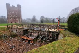 Tattershall Castle is undergoing repairs to its bridges. Photos: Tattershall Castle/National Trust