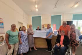 Organisers at the cheque presentation, including Richard and Sally Osmond (far Rright), founding Pastors of the New Life Community Church.