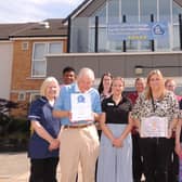 Celebration - some of the team at Holdingham Grange care home.