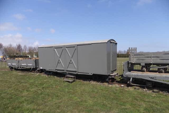 An ambulance van which brought wounded soldiers back from the fighting to field hospitals., now on the LCLR in Skegness. (Photo: Chris Bates/LCLR).