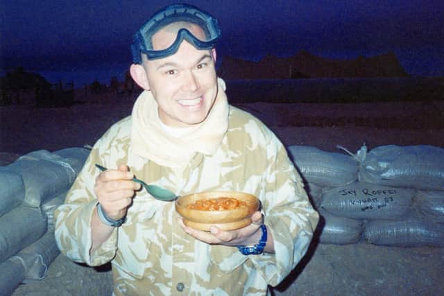 Forces veteran Jason Roffey from his days in Kuwait. Photo: Jason Roffey