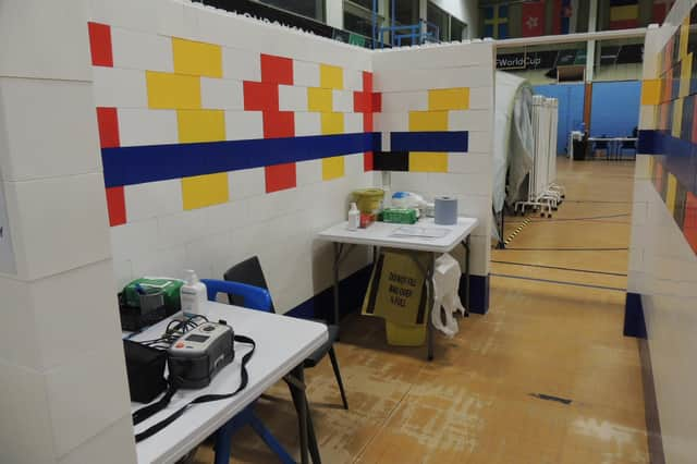 Booths ready for spring boosters at Grantham Meres Leisure Centre.