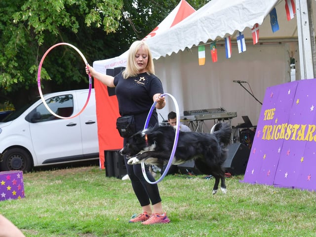 Lucy Heath and her Trickstars performing at the Concert Marquee.