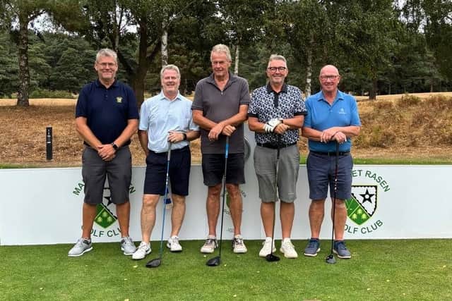 Some of the home competitors in Market Rasen's Gent's Seniors Pairs Open last week.