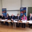 The panel at the Flood Forum hosted by Victoria Atkins MP (centre).