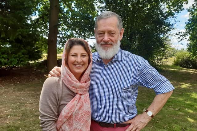 Hassina Syed and Peter Jouvenal at their home near Woodhall Spa.
