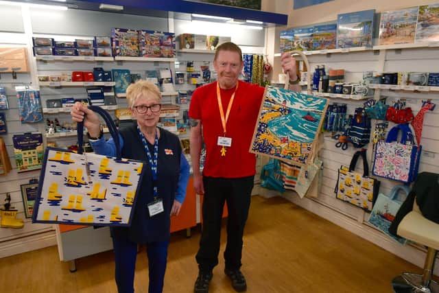 Shop volunteers Jay Smedley and Graham Tricker