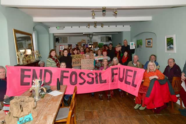 Campaigners at The Priory Hotel in Louth, learning a song 'A Message to you, Rishi'. Photos: Dave Dawson Photography