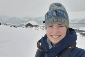 Clare Ballantyne at Port Lockroy.