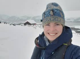 Clare Ballantyne at Port Lockroy.