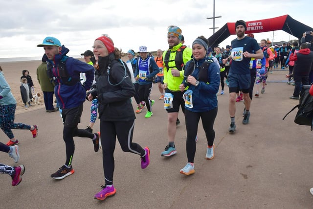 The start of the Great British Seaside Marathon in Skegness.