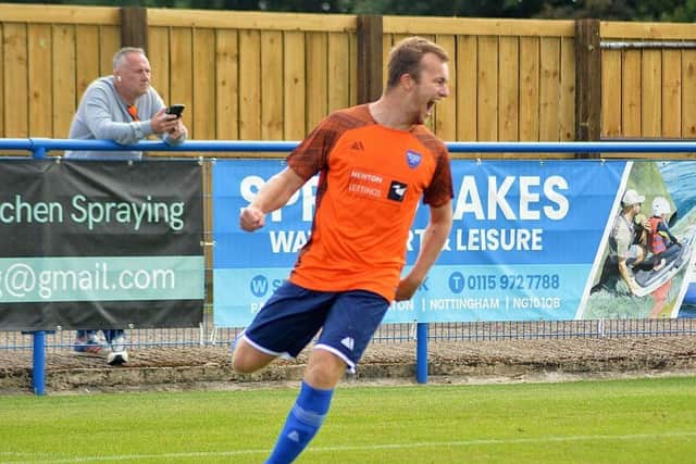 Fraser Bayliss scored his first league goals for three months at Harrowby - photo: (c) Joshua Hallam