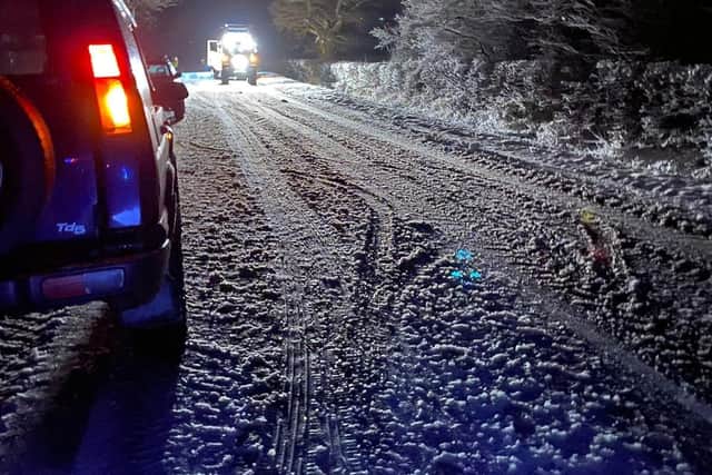 L-CAT responders supporting emergency services at a previous snow-related incident