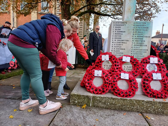 The youngest wreath layers were from Market Rasen Preschool