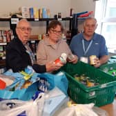 Boston Foodbank deputy manager Alan Green, volunteer Irene Green, and manager Bob Taylor.