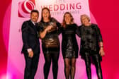 Michelle Roworth (second from left), owner of the Horncastle-based florist and events business, Rosedale House, picks up her award. (PHOTO BY: The Wedding Industry Awards)