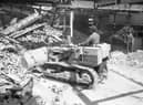 Demolition work in Strait Bargate, Boston, 60 years ago.