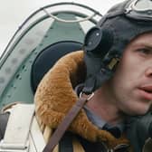 Actor Kris Sadler plays the main role in Spitfire To Berlin.