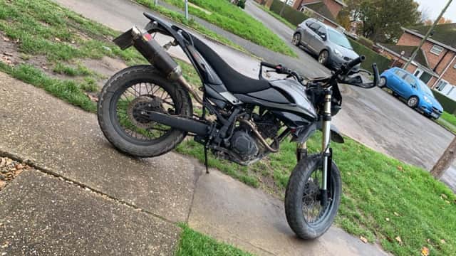 Have you seen this motorbike? It was stolen from a lockup in Skegness and police are appealing for help with their investigation.