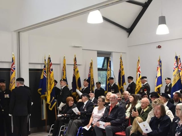 Thirteen standards from across the county were paraded in the Tower Gardens Pavilion hall.