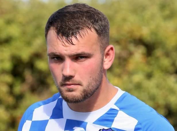 Louth skipper Alex Aldrich - breakthrough goal against Barton.