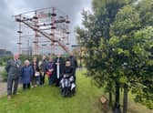 Guests from Bad Gandersheim at the blessing of the Twinning Association memorial tree in Skegness.
