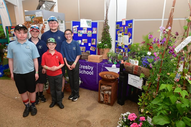 LAS Schools Challenge. Eresby School, Spilsby L-R Denver 13, Jamie 19, Albert 8, Archie 18 and Thomas 15.
