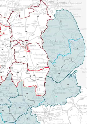 The proposed new consituency boundaries.