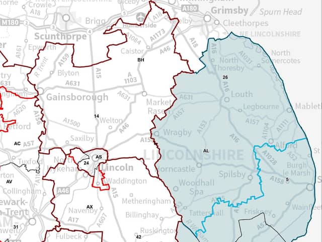 The proposed new consituency boundaries.