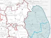The proposed new consituency boundaries.