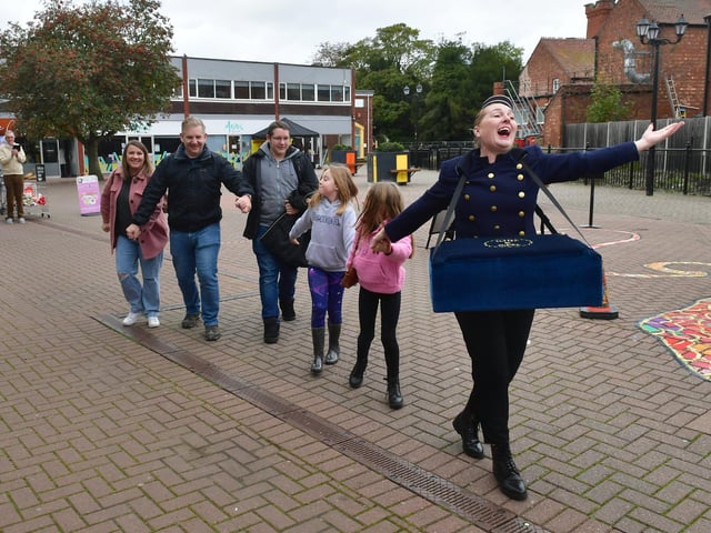 The Usherette walkabout theatre in Riverside Precinct