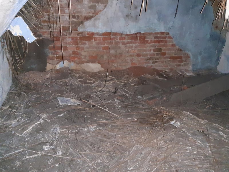 One of the rooms in the attic.