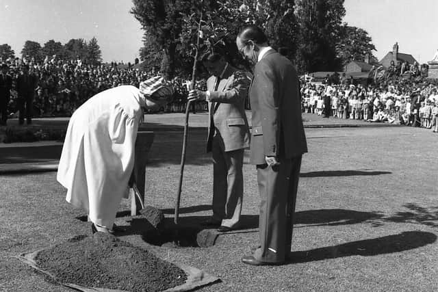 Central Park has a long history - here we see Princess Anne planting a tree there in 1977.