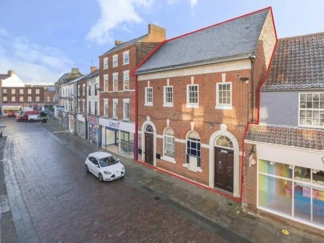 The former Barclays branch on Silver Street in Gainsborough, up for auction with Mark Jenkinson 