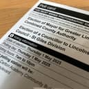 A polling card for the forthcoming mayor election for Greater Lincolnshire. Photo: James Turner