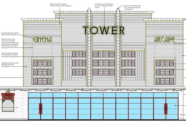 The proposed signage for Skegness Tower Cinema. Photo: ELDC